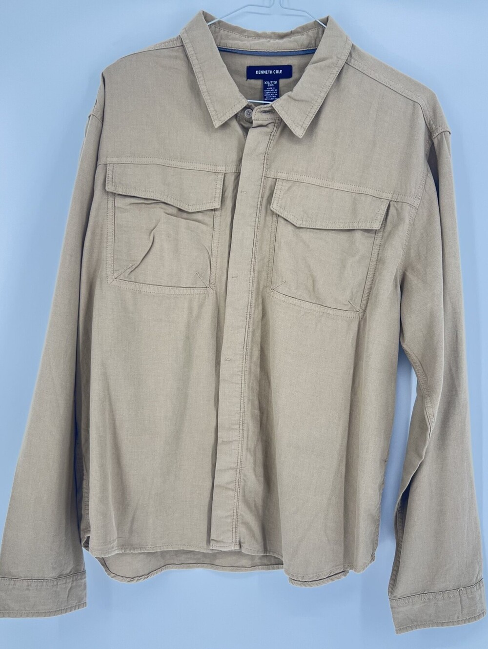 Kenneth Cole long-sleeve sport shirt Size 2XL men's (2-71)